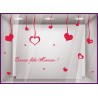 Kit de Stickers Bonne Fete Maman fete des meres mode institut beaute parfumerie bijouterie coeurs calicot