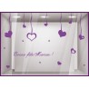 Kit de Stickers Bonne Fete Maman fete des meres mode institut beaute parfumerie bijouterie coeurs calicot