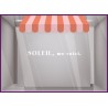 IDEE DECORATION VITRINE ETE STICKER SOLEIL ME VOICI VITROPHANIE POUR VITRINE DE MAGASIN ET BOUTIQUE LETTRAGE ADHESIF