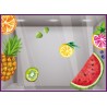 sticker fruit exotiques en autocollant geant pour décoration de vitrine été en vitrophanie pour magasin et boutique