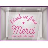 STICKER VITRINE FETE ENSEIGNANT L ECOLE EST FINIE MERCI POUR CETTE BELLE ANNEE IDEE DECORATION MAGASIN