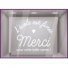 STICKER L'ECOLE EST FINIE FETE DES MAITRESSES MERCI POUR CETTE BELLE ANNEE VITRINE BOUTIQUE LETTRAGE ADHESIF