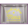 STICKER VITRINE LETTRAGE ADHESIF L ECOLE EST FINIE MERCI POUR CETTE BELLE ANNEE FETE DES MAITRESSES MAGASIN BOUTIQUE