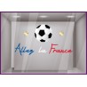Sticker Allez les Bleus Football pour vitrines de magasin de sports FRANCE VITROPHANIE M AGASIN BOUTIQUE COUPE DU MONDE