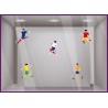 STICKER FOOTBALLEUR BALLON DE FOOT AUTOCOLLANT GEANT FOURNISSEUR VITROPHANIE PAS CHER MAGASIN DE SPORT BAR