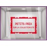 Sticker Petits Prix sur Collection d'Été DEVANTURE MAGASIN BOUTIQUE ADHESIF DECORATION