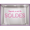 STICKER REGARDE CE SONT LES SOLDES POUR OPTICIEN. LETTRES AUTOCOLLANTES VITROPHANIE PAS CHER BOUTIQUE FABRICANT