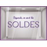 STICKER REGARDE CE SONT LES SOLDES OPTICIEN VITRINE MAGASIN OPTIQUE DECO ORIGINALE AUTOCOLLANT GEANT CALICOT CREATION