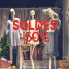 STICKER LETTRAGE ADHESIF SOLDES JUSQU'A 50% POURCENTAGE VITROPHANIE POUR VITRINE DE MAGASIN CALICOT AUTOCOLLANT ADHESIF BOUTIQUE