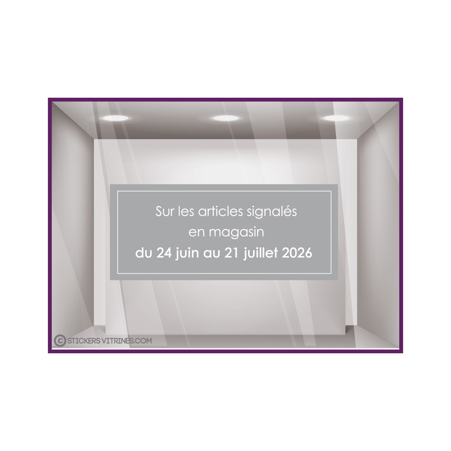 STICKER MENTIONS LEGALES SOLDES CALICOT VITROPHANIE