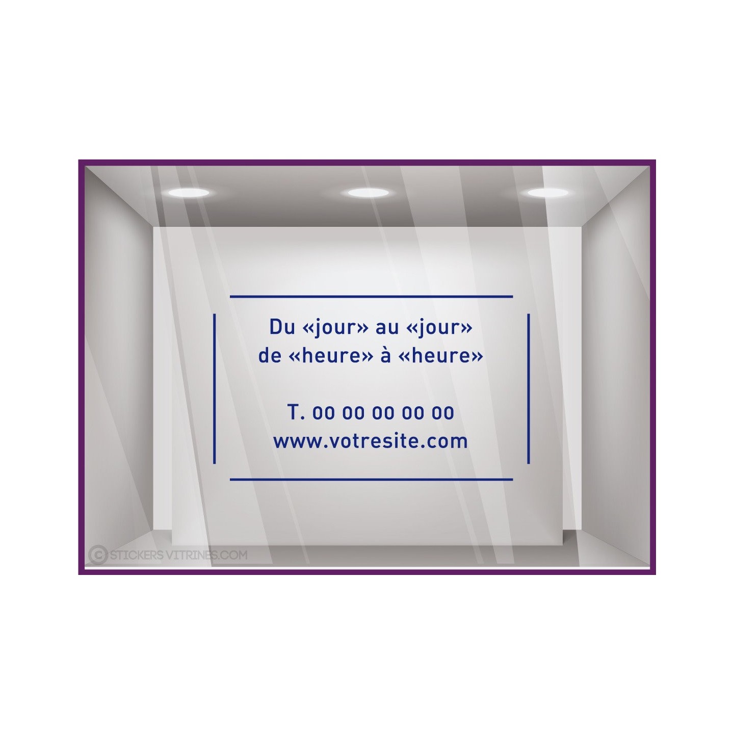 Sticker-Horaires-Cadre-personnaliser-bar-restaurant-bistro-vitrophanie-vitrine-boutique-lettrage adhesif