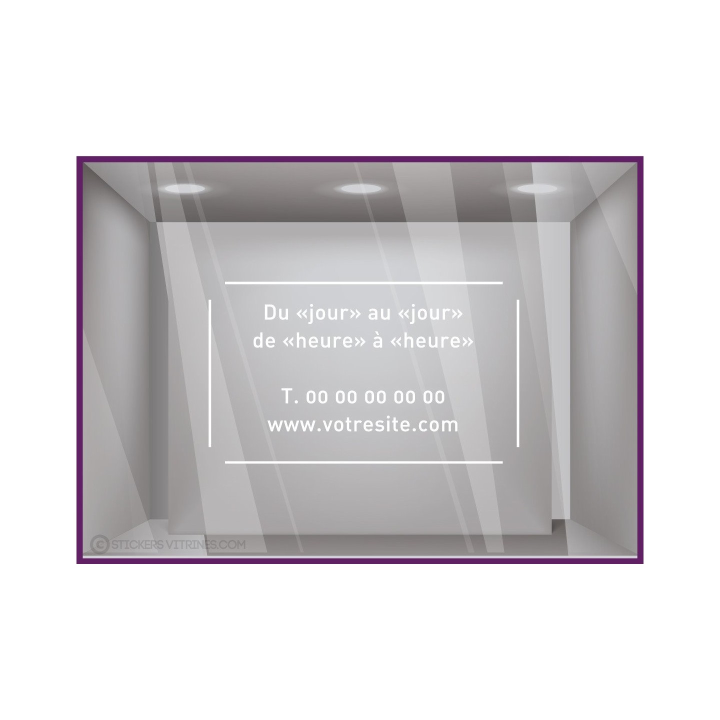 Sticker-Horaires-Cadre-personnaliser-bar-restaurant-bistro-vitrophanie-vitrine-boutique-lettrage adhesif