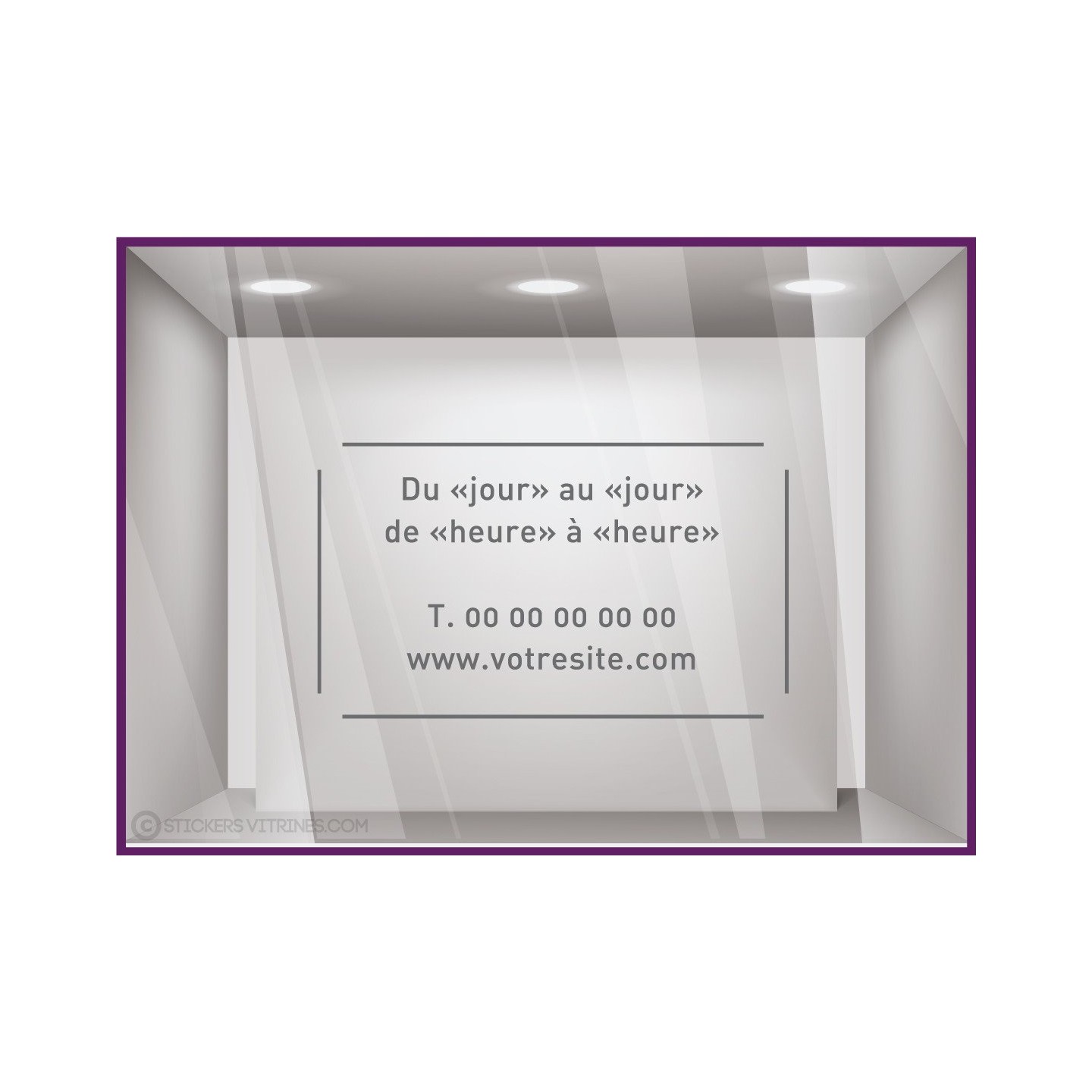 Sticker-Horaires-Cadre-personnaliser-bar-restaurant-bistro-vitrophanie-vitrine-boutique-lettrage adhesif