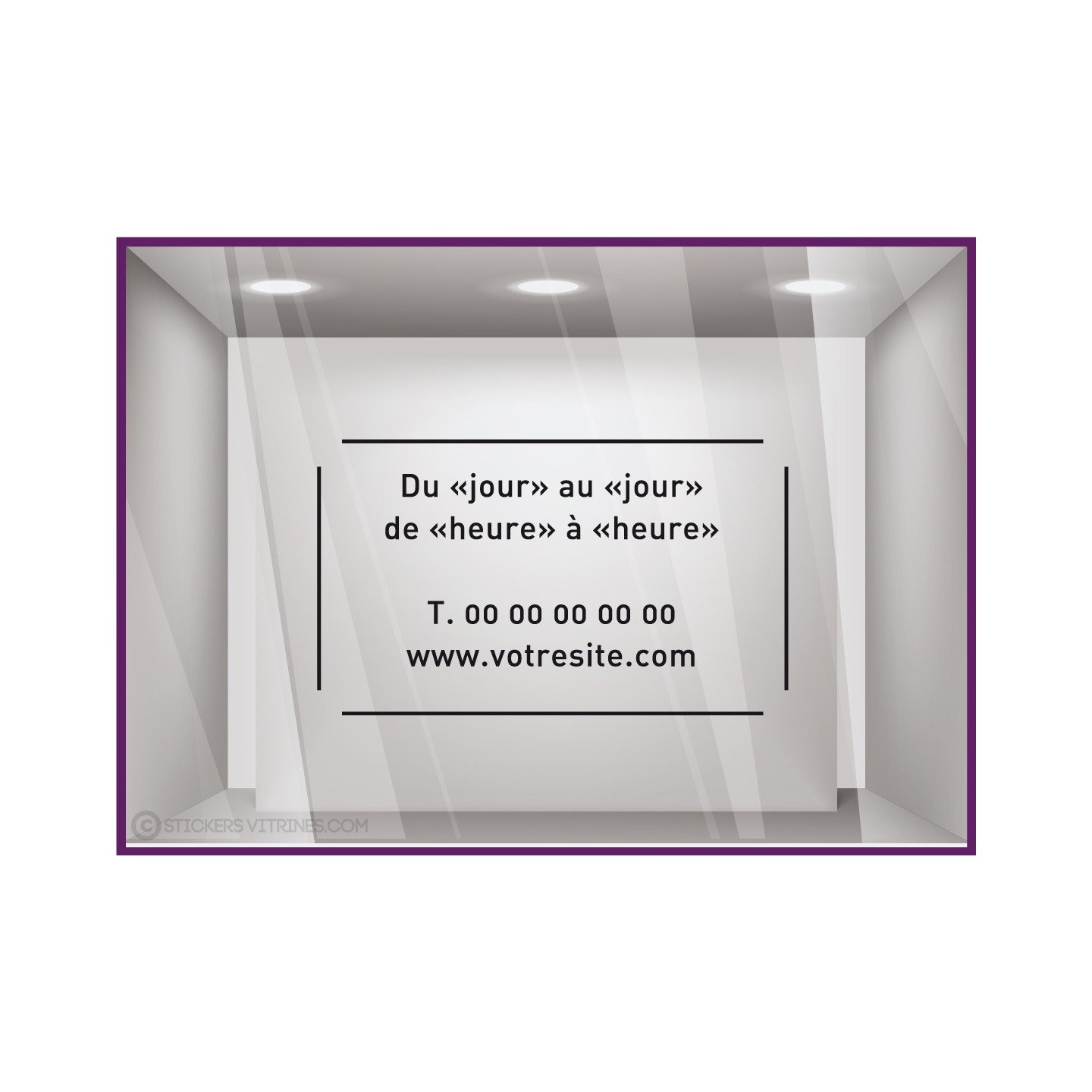 Sticker-Horaires-Cadre-personnaliser-bar-restaurant-bistro-vitrophanie-vitrine-boutique-lettrage adhesif