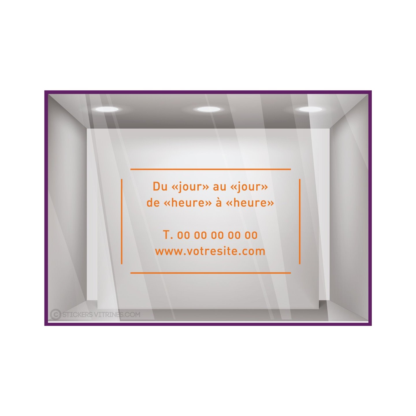 Sticker-Horaires-Cadre-personnaliser-bar-restaurant-bistro-vitrophanie-vitrine-boutique-lettrage adhesif