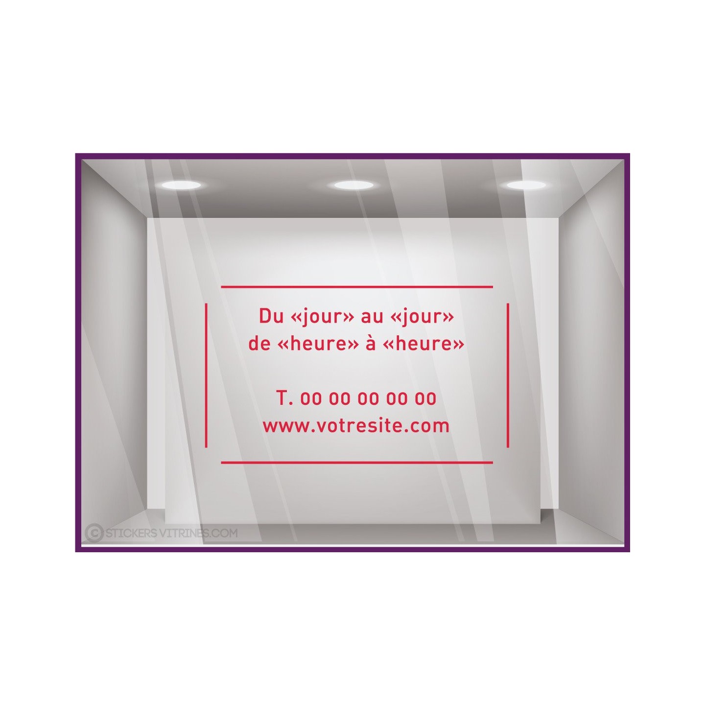 Sticker-Horaires-Cadre-personnaliser-bar-restaurant-bistro-vitrophanie-vitrine-boutique-lettrage adhesif