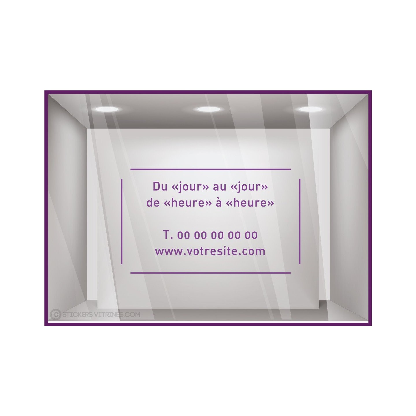 Sticker-Horaires-Cadre-personnaliser-bar-restaurant-bistro-vitrophanie-vitrine-boutique-lettrage adhesif