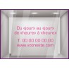 Sticker-Horaires-Classique a personnaliser-vitrine-cafe-lettrage adhesif-texte autocollant-devanture