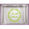Sticker Couronne Nouvelle Collection lettrage adhesif autocollant calicot vitrophanie devanture vitrine decoration mode vitre