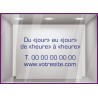 Sticker-Horaires-Classique a personnaliser-vitrine-cafe-lettrage adhesif-texte autocollant-devanture
