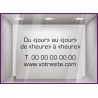 Sticker-Horaires-Classique a personnaliser-vitrine-cafe-lettrage adhesif-texte autocollant-devanture