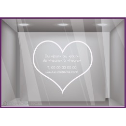 Sticker Horaires Coeur `a personnaliser