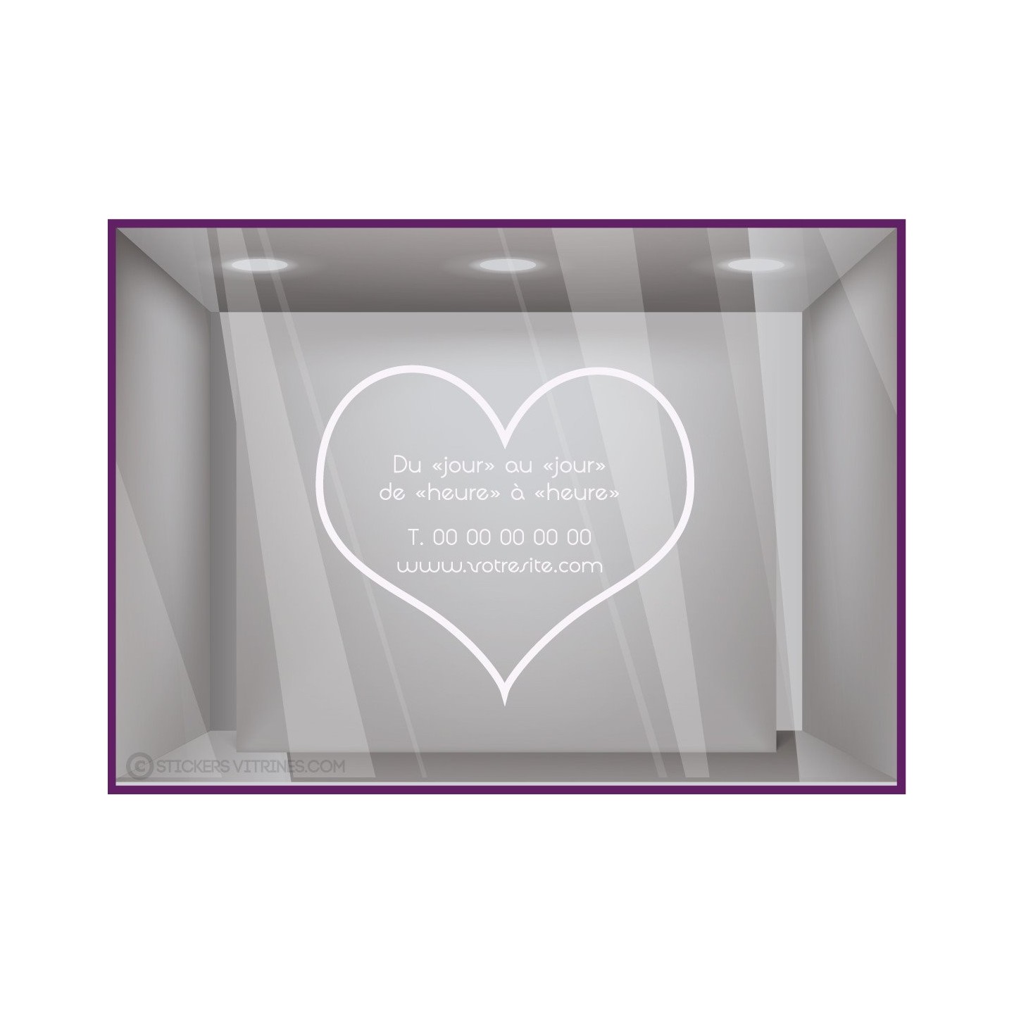 Sticker Horaires Coeur `a personnaliser