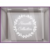 Sticker Couronne Nouvelle Collection lettrage adhesif autocollant calicot vitrophanie devanture vitrine decoration mode vitre