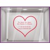 Sticker Horaires Coeur `a personnaliser