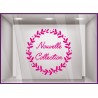 Sticker Couronne Nouvelle Collection lettrage adhesif autocollant calicot vitrophanie devanture vitrine decoration mode vitre