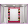 Sticker Cadre Aztèque été vitrophanie adhésif autocollant vitrine mode parfumerie accessoire devanture enseigne idee deco