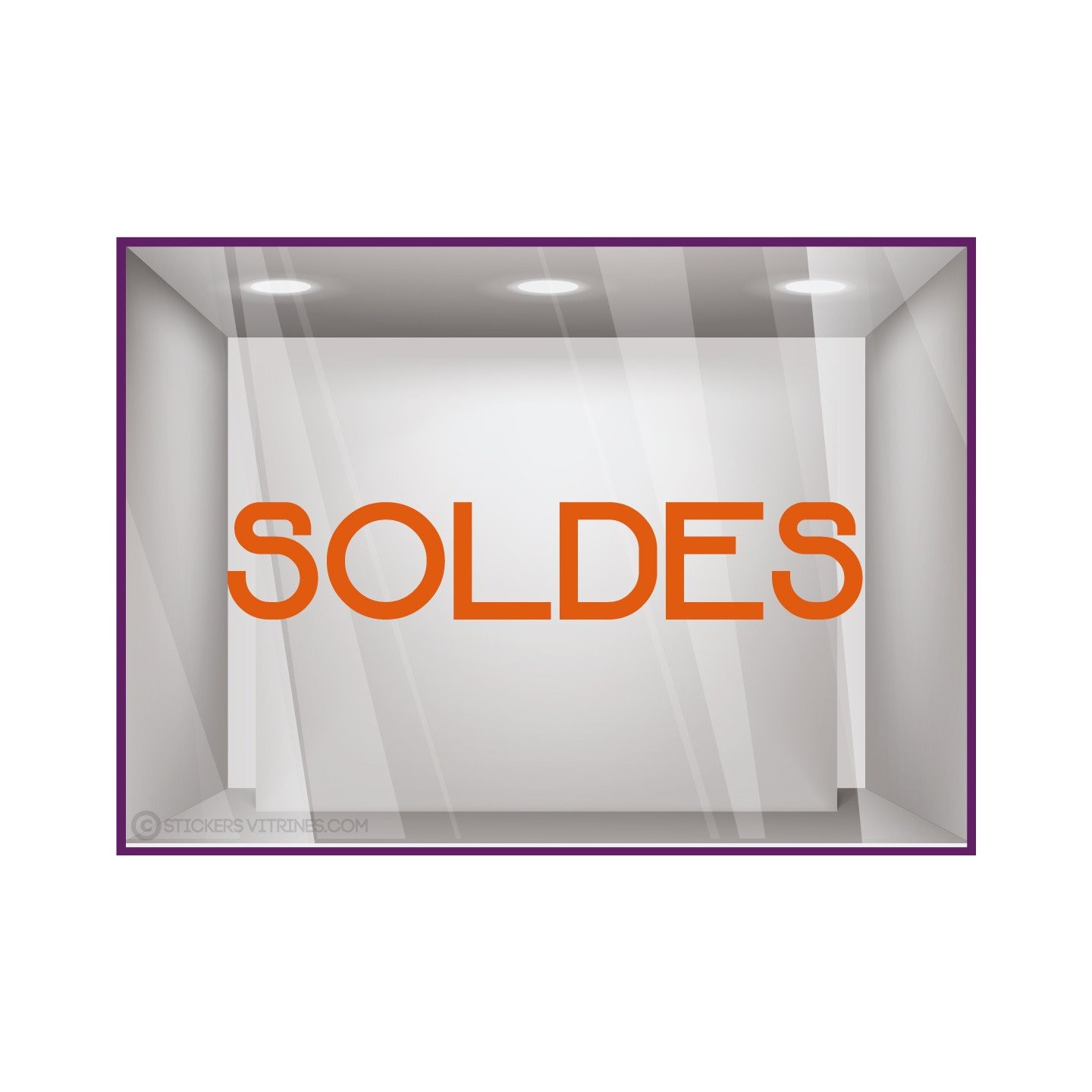 Sticker Soldes FLUO destockage liquidation braderie demarque promotion offre promotionnelle promo vitrophanie lettrage adhesif