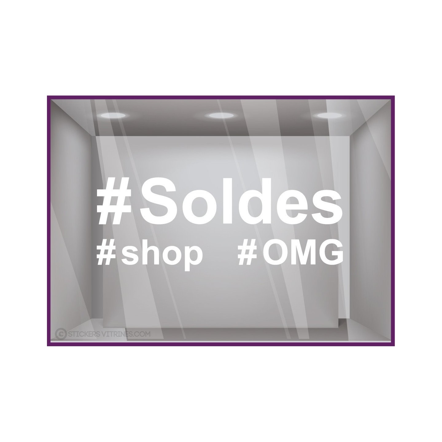 Sticker Soldes Hashtag promotion offre promotionnelle promo destockqge brqderie liquidation demarque ete hiver lettrage