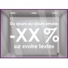 Sticker Promos a personnaliser DEVANTURE COMMERCE VITRINE CALICOT ADHESIF DECORATION
