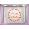 Sticker Couronne Nouvelle Collection lettrage adhesif autocollant calicot vitrophanie devanture vitrine decoration mode vitre