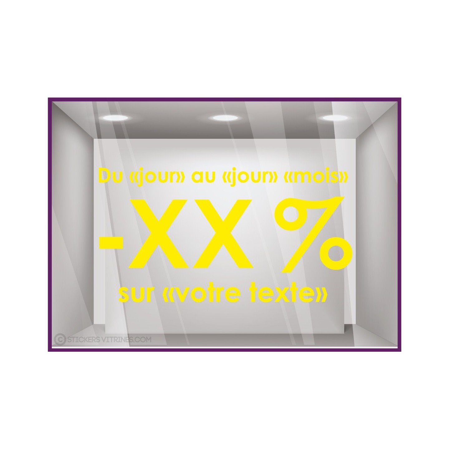 Sticker Promos a personnaliser DEVANTURE COMMERCE VITRINE CALICOT ADHESIF DECORATION