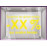 Sticker Promos a personnaliser DEVANTURE COMMERCE VITRINE CALICOT ADHESIF DECORATION