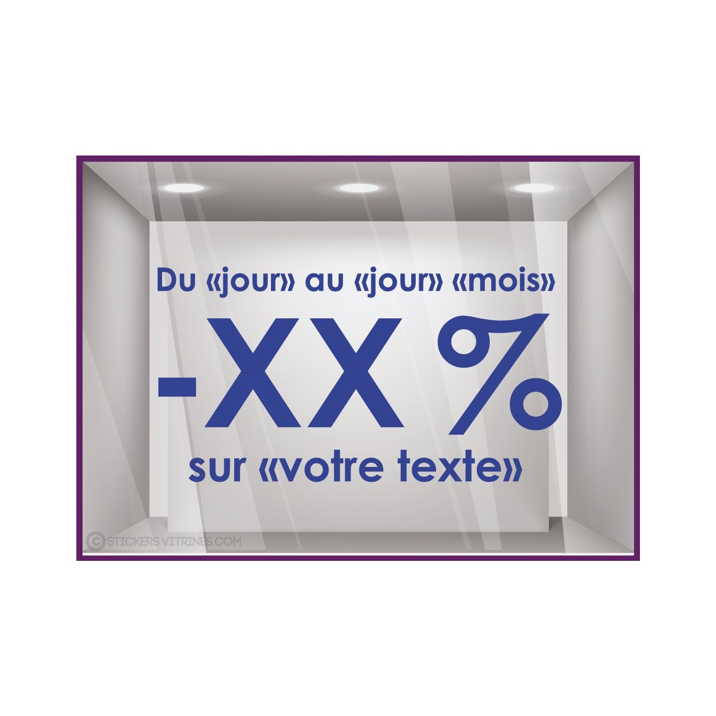 Sticker Promos a personnaliser DEVANTURE COMMERCE VITRINE CALICOT ADHESIF DECORATION