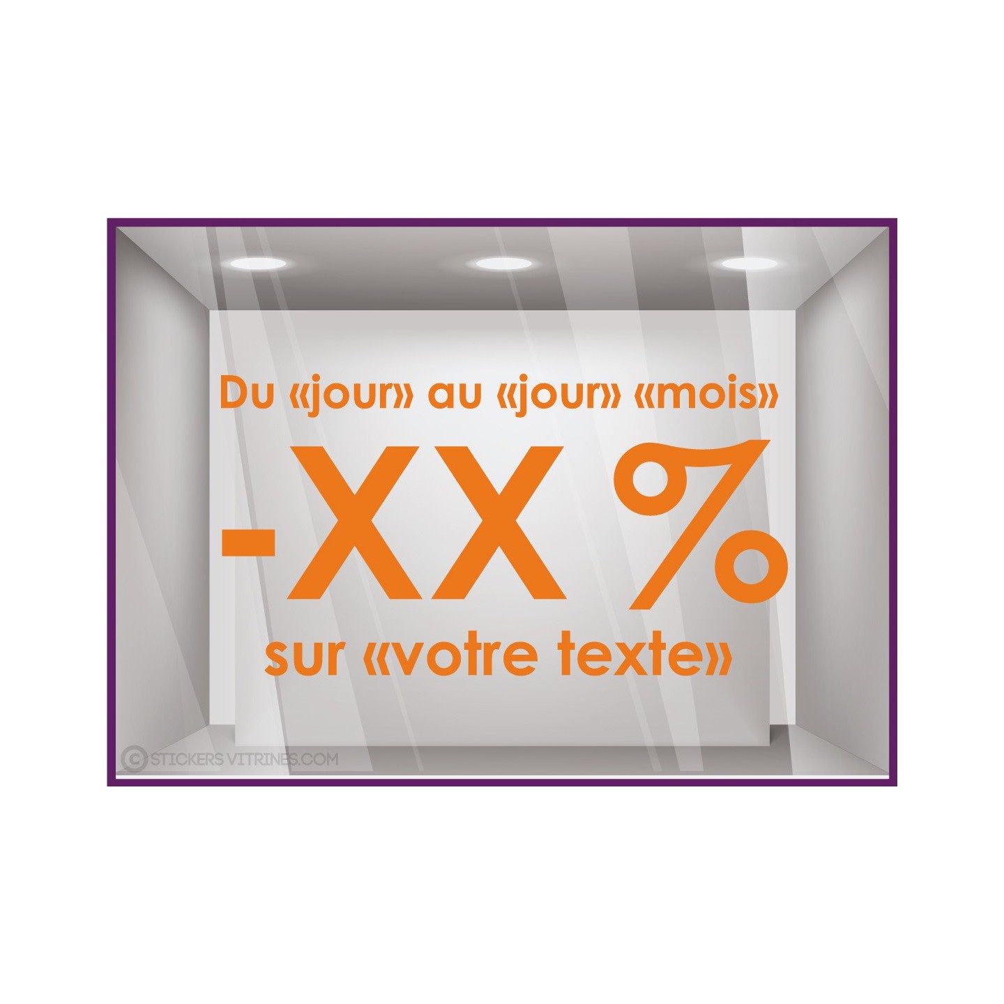 Sticker Promos a personnaliser DEVANTURE COMMERCE VITRINE CALICOT ADHESIF DECORATION