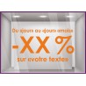 Sticker Promos a personnaliser DEVANTURE COMMERCE VITRINE CALICOT ADHESIF DECORATION