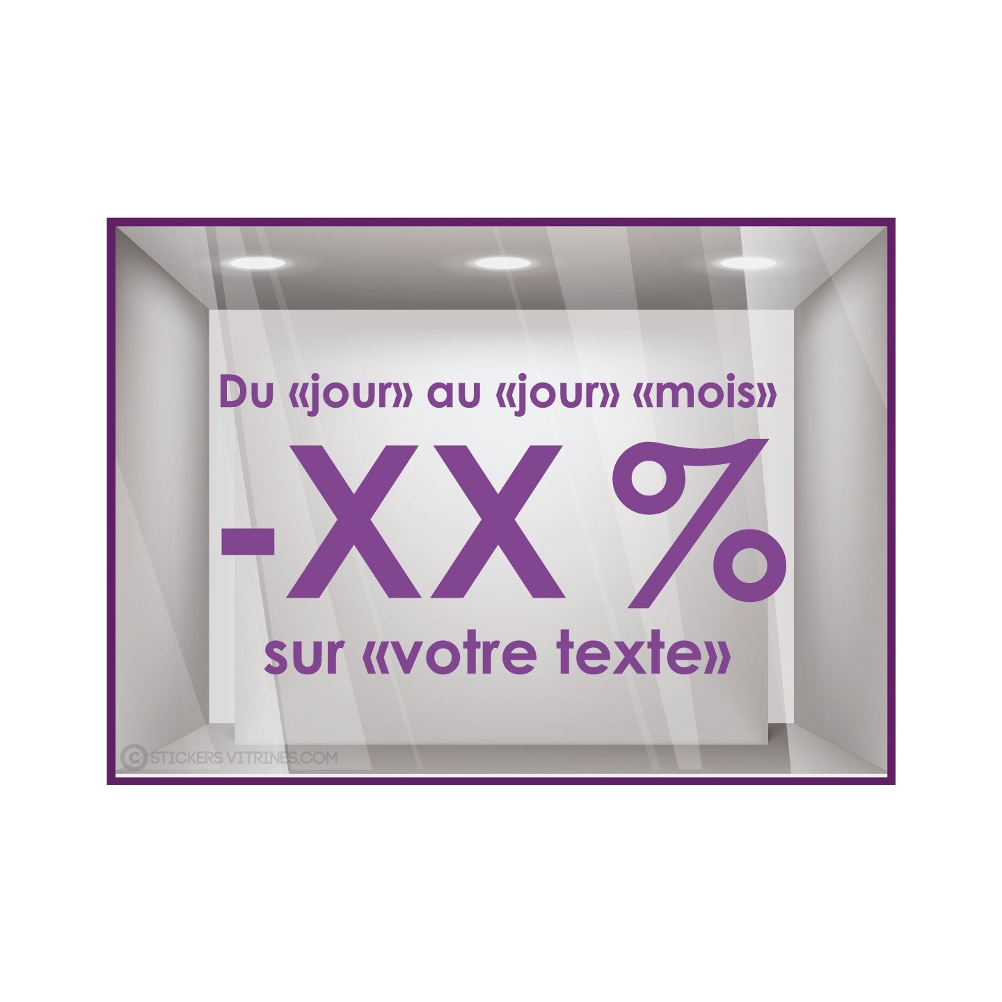 Sticker Promos a personnaliser DEVANTURE COMMERCE VITRINE CALICOT ADHESIF DECORATION