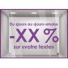 Sticker Promos a personnaliser DEVANTURE COMMERCE VITRINE CALICOT ADHESIF DECORATION