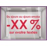 Sticker Promos a personnaliser DEVANTURE COMMERCE VITRINE CALICOT ADHESIF DECORATION