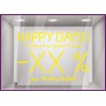 Sticker Promos Happy Days a personnaliser VITRINE COMMERCE IDEE DECORATION VITROPHANIE promotions autocollant magasin boutique