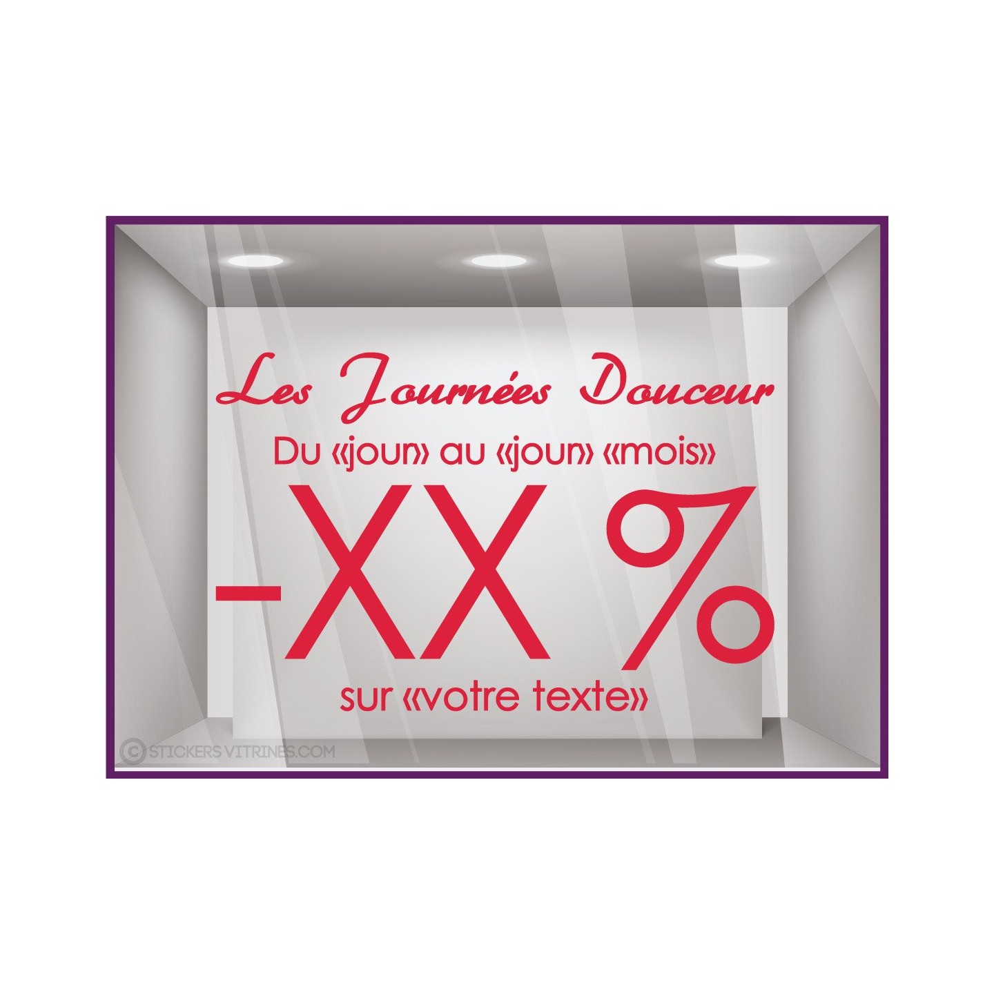 Sticker Promos Journées Douceur a personnaliser COMMERCE DECORATION VITRINE AUTOCOLLANT