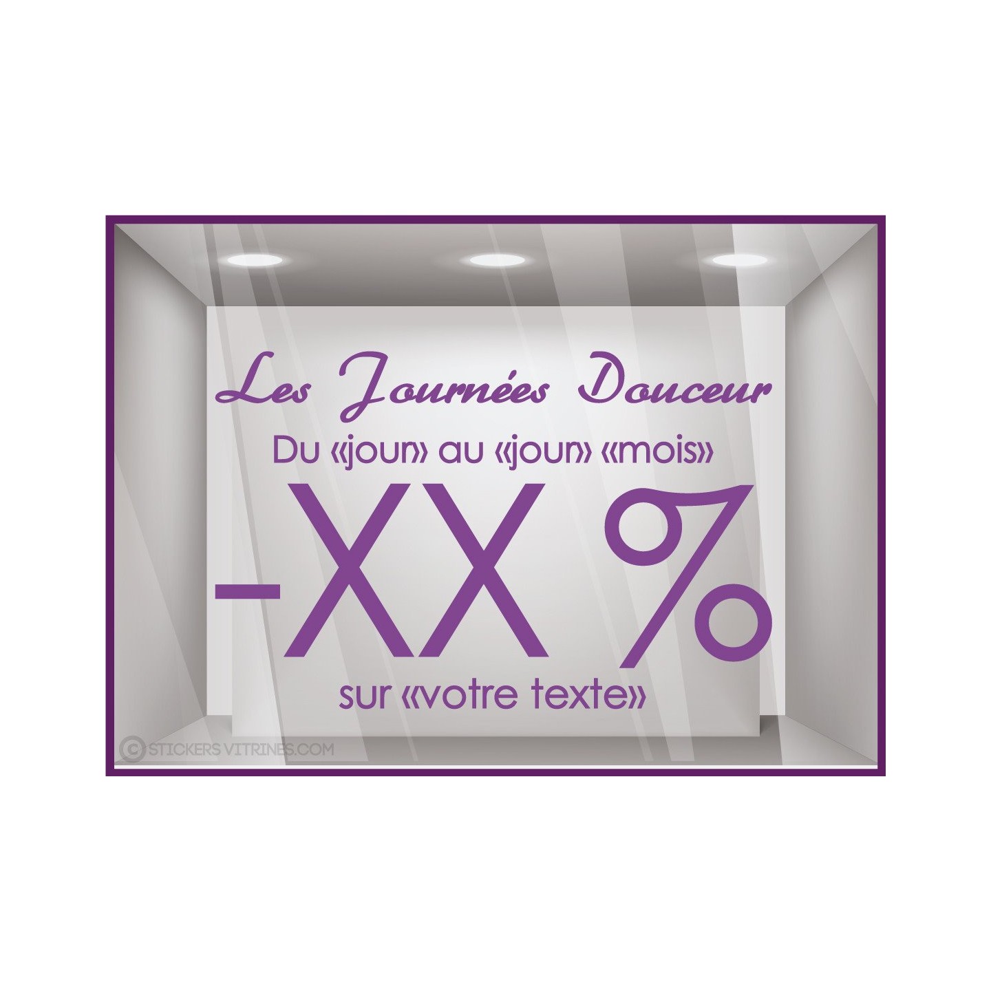 Sticker Promos Journées Douceur a personnaliser COMMERCE DECORATION VITRINE AUTOCOLLANT