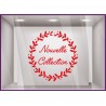 Sticker Couronne Nouvelle Collection lettrage adhesif autocollant calicot vitrophanie devanture vitrine decoration mode vitre