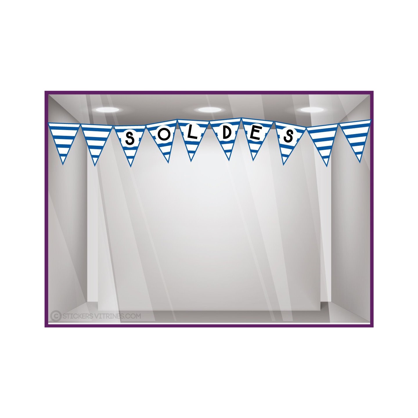 Calicot pour vitre Stickers Soldes Fanions Marin ete promotion offre promotionnelle destockage braderie liquidation pourcentage 
