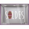 Sticker Soldes Azteque destockage braderie liquidation stock promotion offre promotionnelle lettrage adhesif vitrophanie calicot
