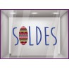 Sticker Soldes Azteque destockage braderie liquidation stock promotion offre promotionnelle lettrage adhesif vitrophanie calicot